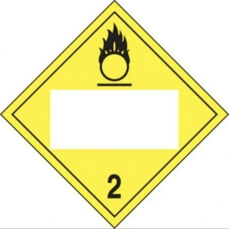 Accuform BLANK DOT PLACARD HAZARD CLASS 2 MPL425FV50 MPL425FV50